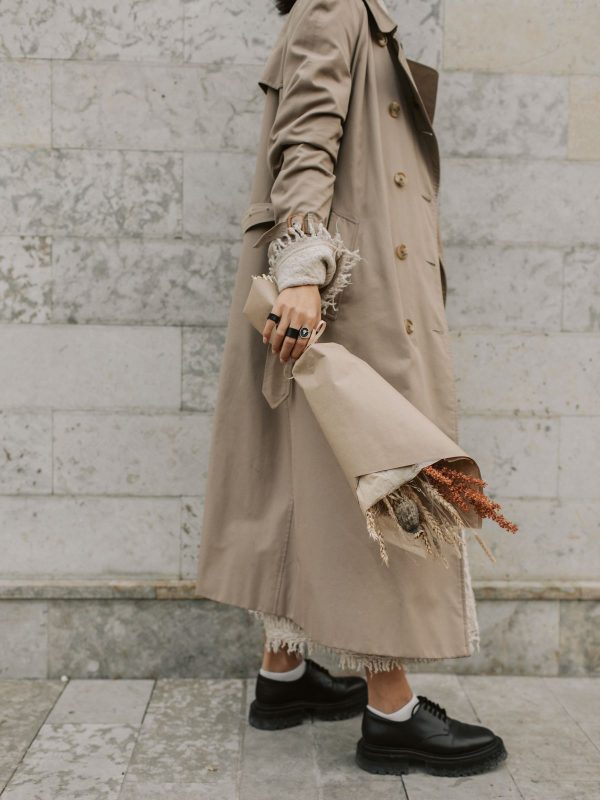 Isabeau Belted Wool Coat in Camel — AURELLE