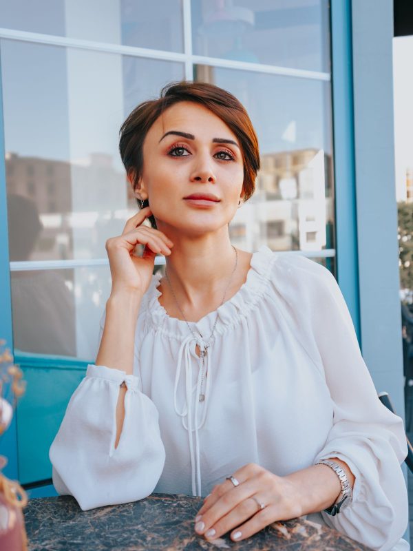 Juliette Silk Blouse in Ivory — AURELLE