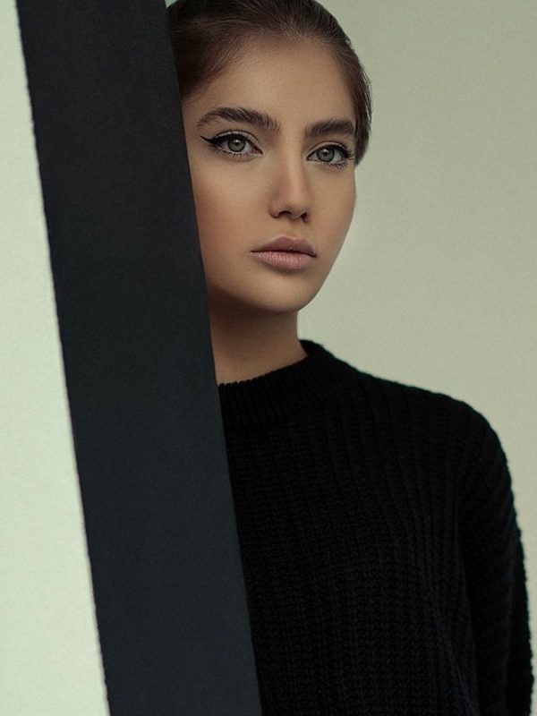 Anais Merino Fine-Knit Top in Black — AURELLE, detail